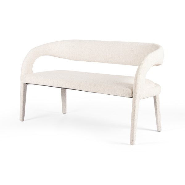 white dining bench modern