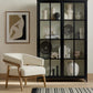 Whitney Cabinet Tall Black Metal with White Interior