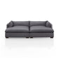 Highline Double Chaise Charcoal 102" Front View