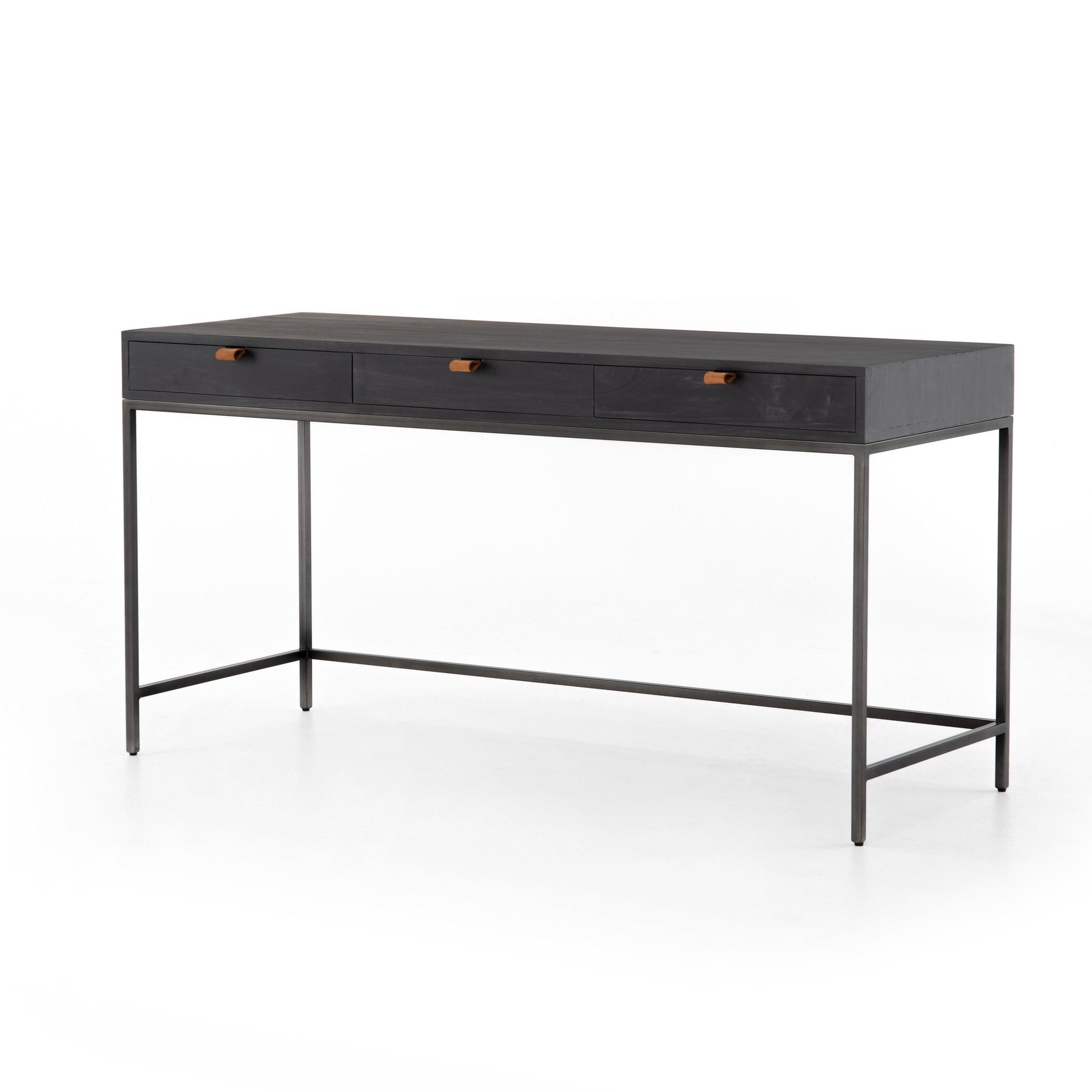 LEO DESK BLACK WASH POPLAR