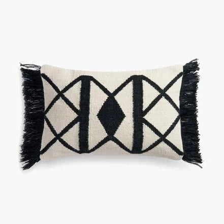 Blanc & Noir Outdoor Pillow